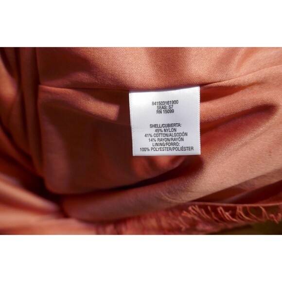 Simply Styled Lace Overlay Sheath Faded Rose Coral Cocktail Dress Size L NWT - Picture 10 of 11